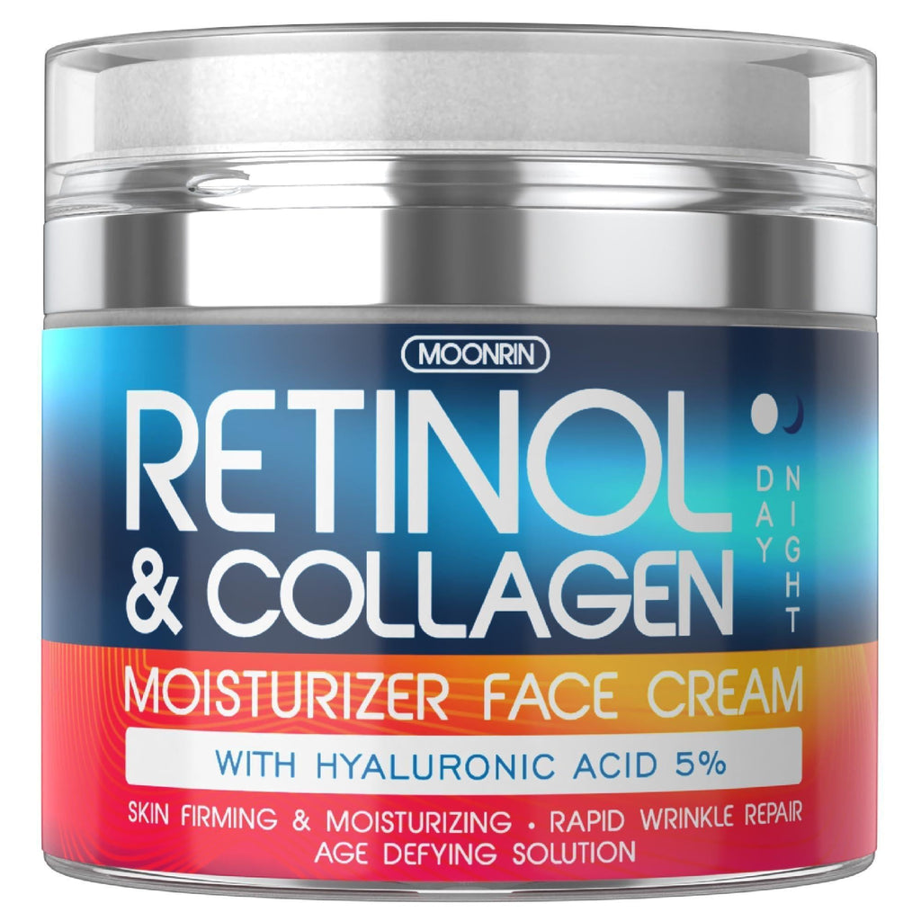 Crema de Retinol para la Cara, Humectante de Retinol con Colágeno y Ácido Hialurónico, 1.8 oz