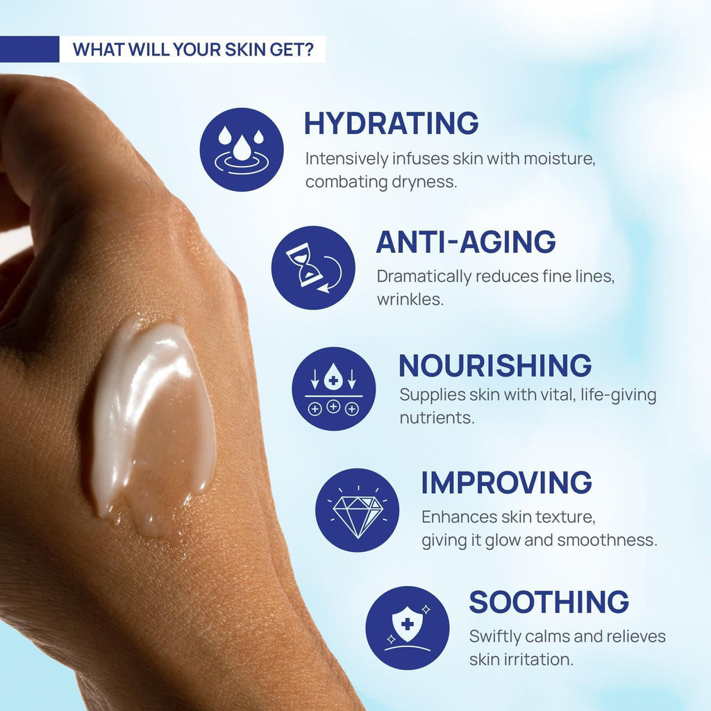 Crema de Retinol para la Cara, Humectante de Retinol con Colágeno y Ácido Hialurónico, 1.8 oz